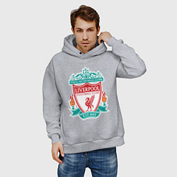 Толстовка оверсайз мужская Liverpool FC, цвет: меланж — фото 2