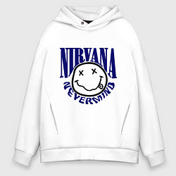 Толстовка оверсайз мужская Nevermind Nirvana, цвет: белый