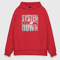 Толстовка оверсайз мужская System of a Down, цвет: красный