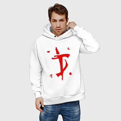 Толстовка оверсайз мужская MARK OF THE DOOM SLAYER, цвет: белый — фото 2