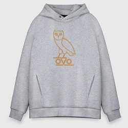 Толстовка оверсайз мужская OVO Owl, цвет: меланж