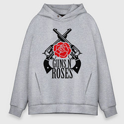 Толстовка оверсайз мужская Guns n Roses: guns, цвет: меланж