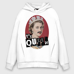 Толстовка оверсайз мужская The Queen, цвет: белый