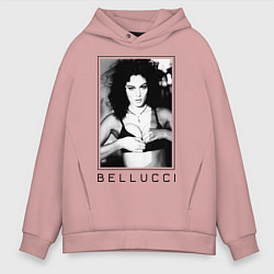 Толстовка оверсайз мужская Monica Bellucci: Black, цвет: пыльно-розовый