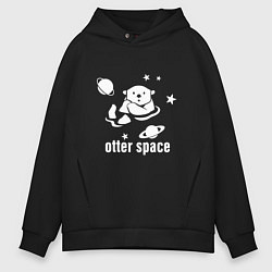 Толстовка оверсайз мужская Otter Space, цвет: черный