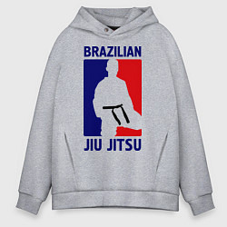 Толстовка оверсайз мужская Brazilian Jiu jitsu, цвет: меланж