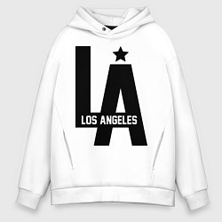 Толстовка оверсайз мужская Los Angeles Star, цвет: белый