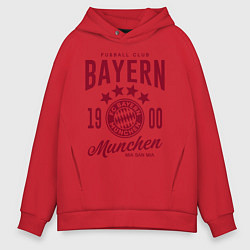 Толстовка оверсайз мужская Bayern Munchen 1900, цвет: красный