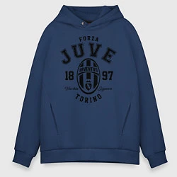 Толстовка оверсайз мужская Forza Juve 1897: Torino, цвет: тёмно-синий
