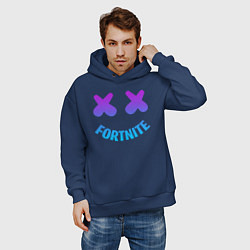Толстовка оверсайз мужская FORTNITE x MARSHMELLO, цвет: тёмно-синий — фото 2