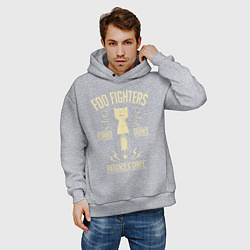 Толстовка оверсайз мужская Foo Fighters: Patience & Grace, цвет: меланж — фото 2