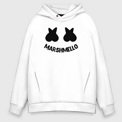 Толстовка оверсайз мужская Marshmello, цвет: белый