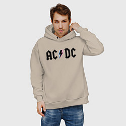 Толстовка оверсайз мужская AC/DC, цвет: миндальный — фото 2