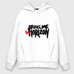 Толстовка оверсайз мужская Bring me the horizon, цвет: белый