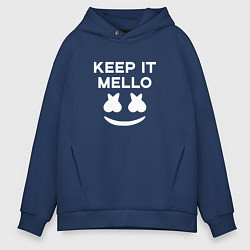 Толстовка оверсайз мужская Keep it Mello, цвет: тёмно-синий