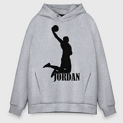 Толстовка оверсайз мужская Jordan Basketball, цвет: меланж