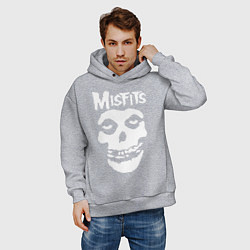 Толстовка оверсайз мужская Misfits, цвет: меланж — фото 2