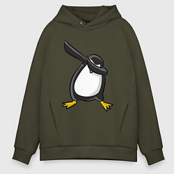 Толстовка оверсайз мужская DAB Pinguin, цвет: хаки