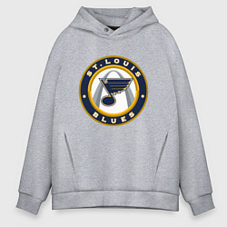 Толстовка оверсайз мужская St Louis Blues, цвет: меланж