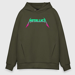 Толстовка оверсайз мужская METALLICA, цвет: хаки