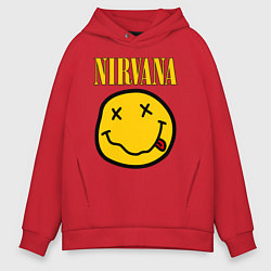 Толстовка оверсайз мужская NIRVANA, цвет: красный