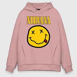 Толстовка оверсайз мужская NIRVANA, цвет: пыльно-розовый