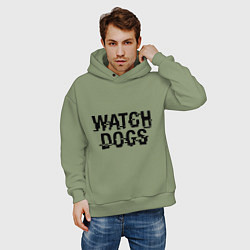 Толстовка оверсайз мужская Watch Dogs, цвет: авокадо — фото 2