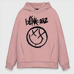 Толстовка оверсайз мужская BLINK-182, цвет: пыльно-розовый
