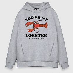 Толстовка оверсайз мужская Youre my Lobster, цвет: меланж