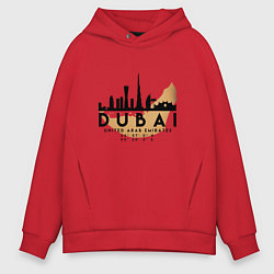 Толстовка оверсайз мужская ОАЭ Дубаи, цвет: красный