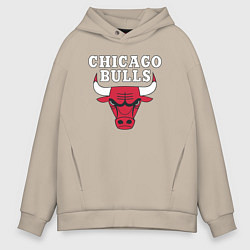 Толстовка оверсайз мужская CHICAGO BULLS, цвет: миндальный