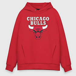 Толстовка оверсайз мужская CHICAGO BULLS, цвет: красный