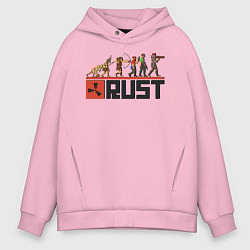 Толстовка оверсайз мужская Evolution Rust, цвет: светло-розовый