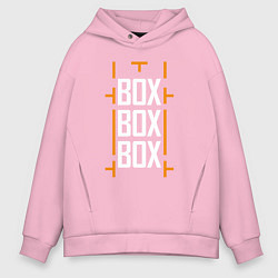 Толстовка оверсайз мужская Box box box, цвет: светло-розовый