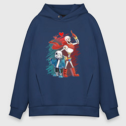 Толстовка оверсайз мужская UNDERTALE, цвет: тёмно-синий