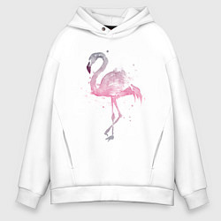 Толстовка оверсайз мужская Flamingo, цвет: белый