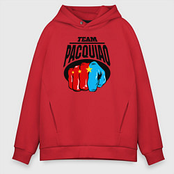 Толстовка оверсайз мужская Team Pacquiao, цвет: красный