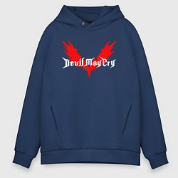 Толстовка оверсайз мужская DEVIL MAY CRY DMC, цвет: тёмно-синий