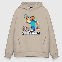 Толстовка оверсайз мужская MINECRAFT, цвет: миндальный