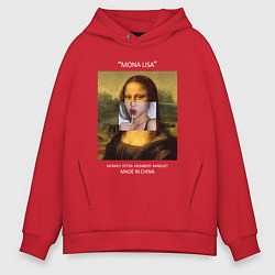 Толстовка оверсайз мужская Mona Lisa, цвет: красный