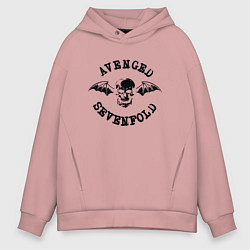 Толстовка оверсайз мужская Avenged Sevenfold, цвет: пыльно-розовый