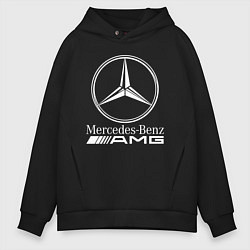 Толстовка оверсайз мужская MERCEDES-BENZ AMG, цвет: черный