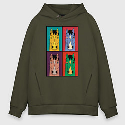 Толстовка оверсайз мужская BoJack Horseman, цвет: хаки