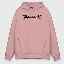 Толстовка оверсайз мужская Megadeth, цвет: пыльно-розовый