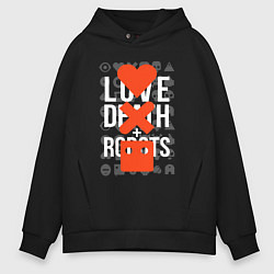 Толстовка оверсайз мужская LOVE DEATH ROBOTS LDR, цвет: черный