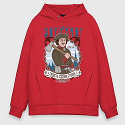 Толстовка оверсайз мужская Санкт-Петербург, цвет: красный