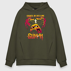 Толстовка оверсайз мужская Sum 41 Order In Decline, цвет: хаки