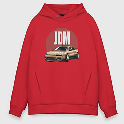 Толстовка оверсайз мужская JDM, цвет: красный