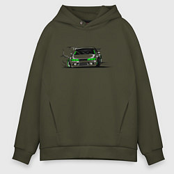 Толстовка оверсайз мужская Street racing Drift, цвет: хаки