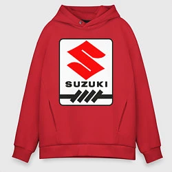 Толстовка оверсайз мужская Suzuki, цвет: красный
